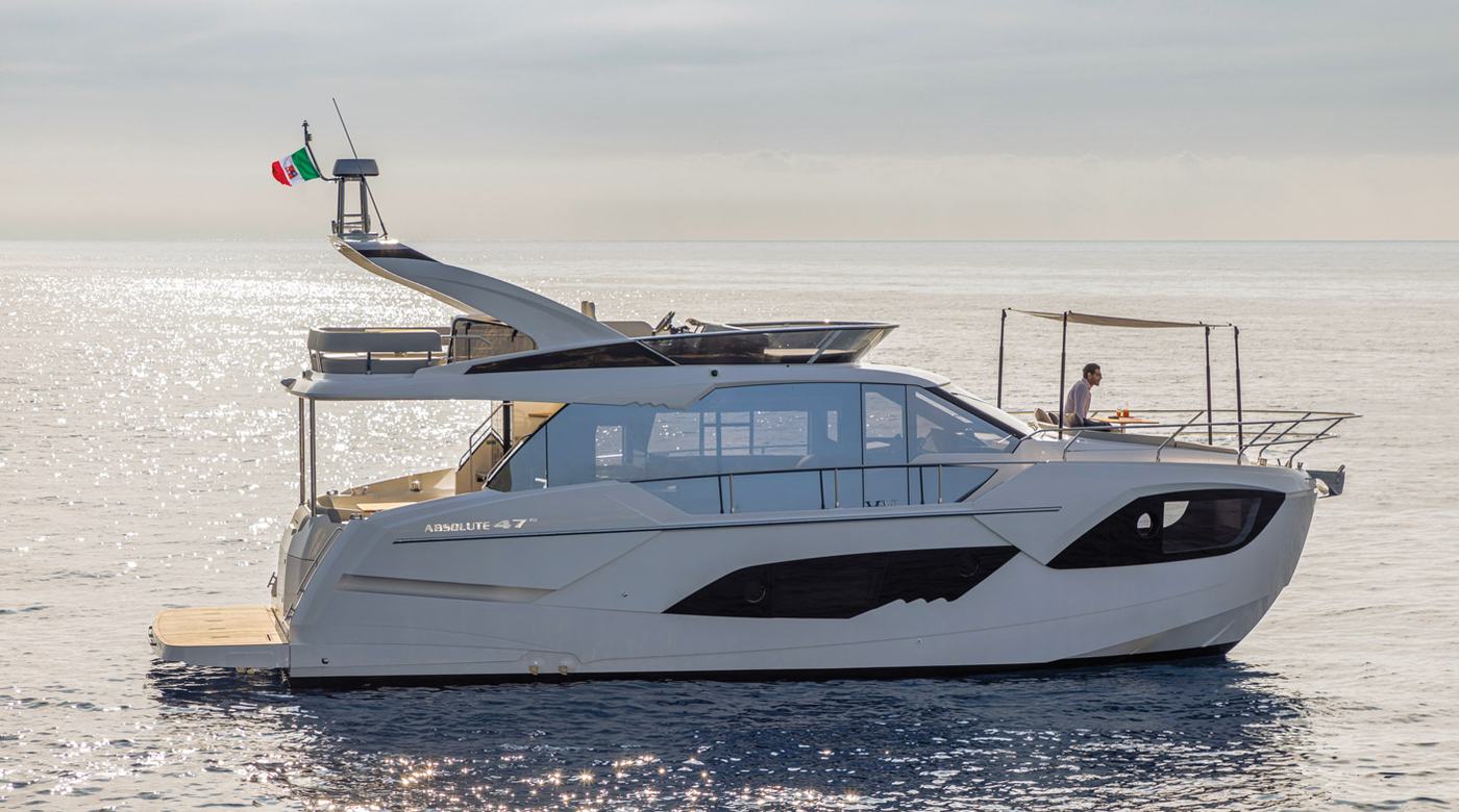 Official Absolute 47 FLY image supplied by Absolute Yachts.