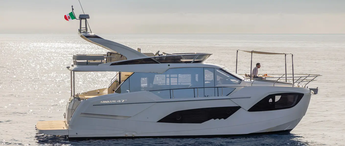 Official Absolute 47 FLY image supplied by Absolute Yachts.