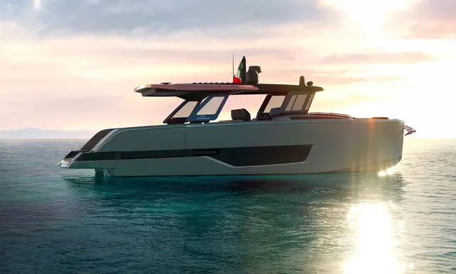 Cranchi A47 Opens 14.25m Walkaround With Fold-Down Terraces and Full-Beam T-Top