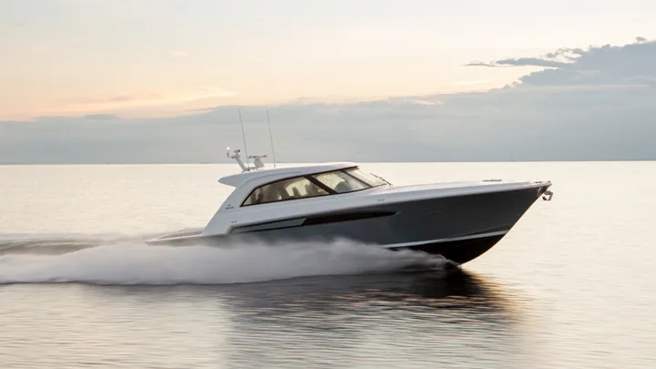 Official Bertram 50 Sport image supplied by Bertram Yachts.