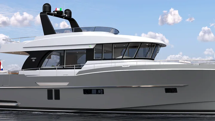 Official Boarncruiser 53 Ocean Flybridge image supplied by Boarnstream Yachting.