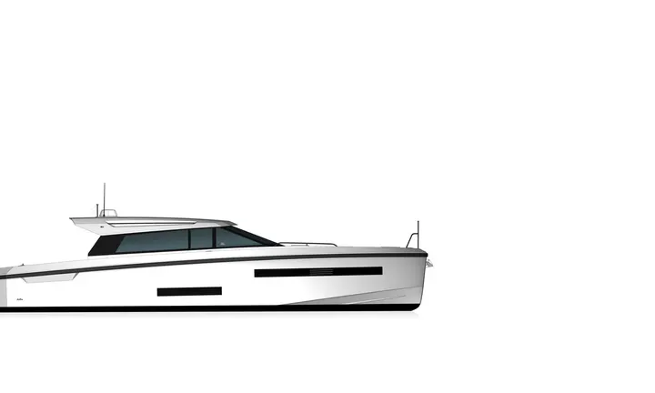 Official Delta 48 Adventure image supplied by Delta Powerboats.