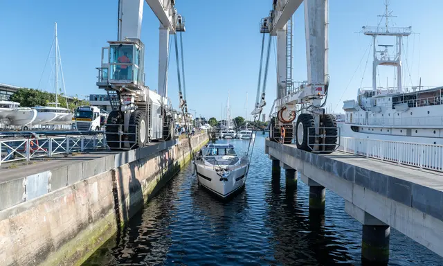 AMEL 50.2 Touches Water in La Rochelle Ahead of Atlantic Sea Trials