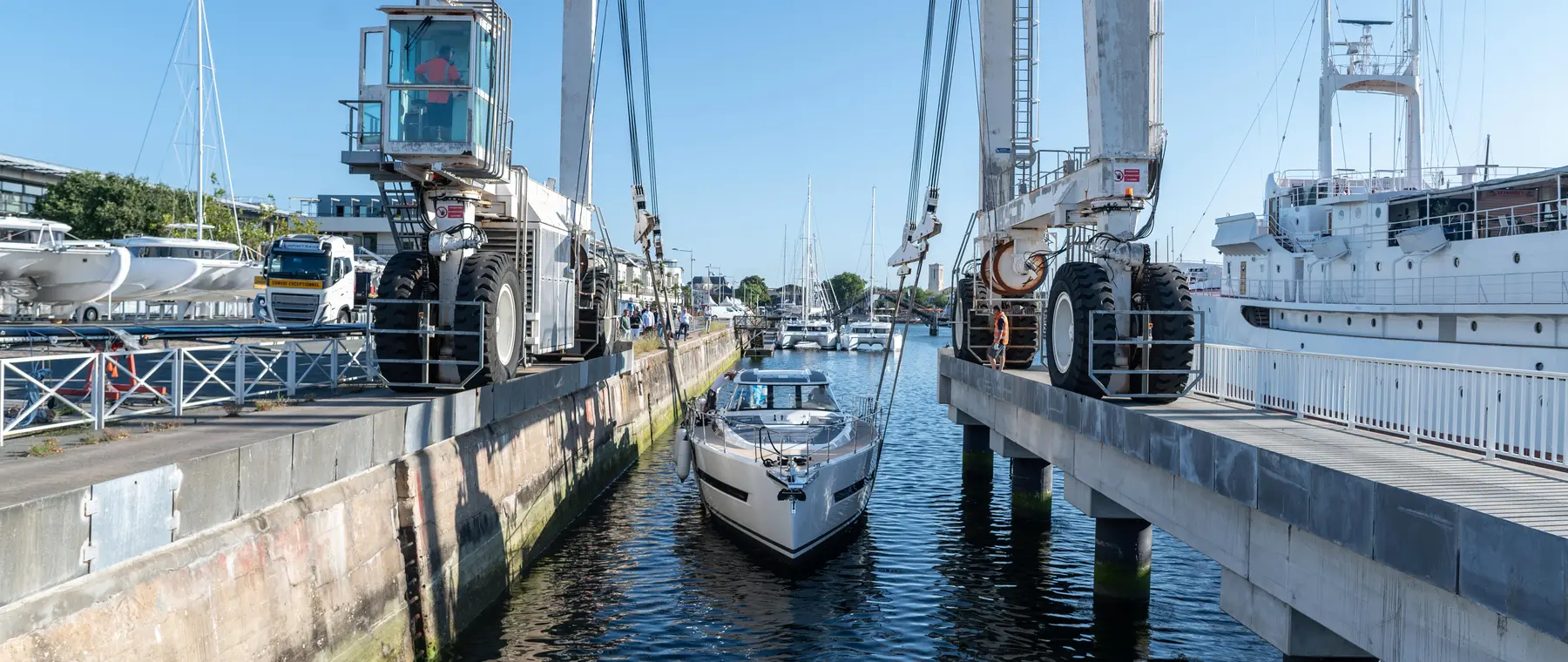 Official source image — AMEL 50.2 Touches Water in La Rochelle Ahead of Atlantic Sea Trials