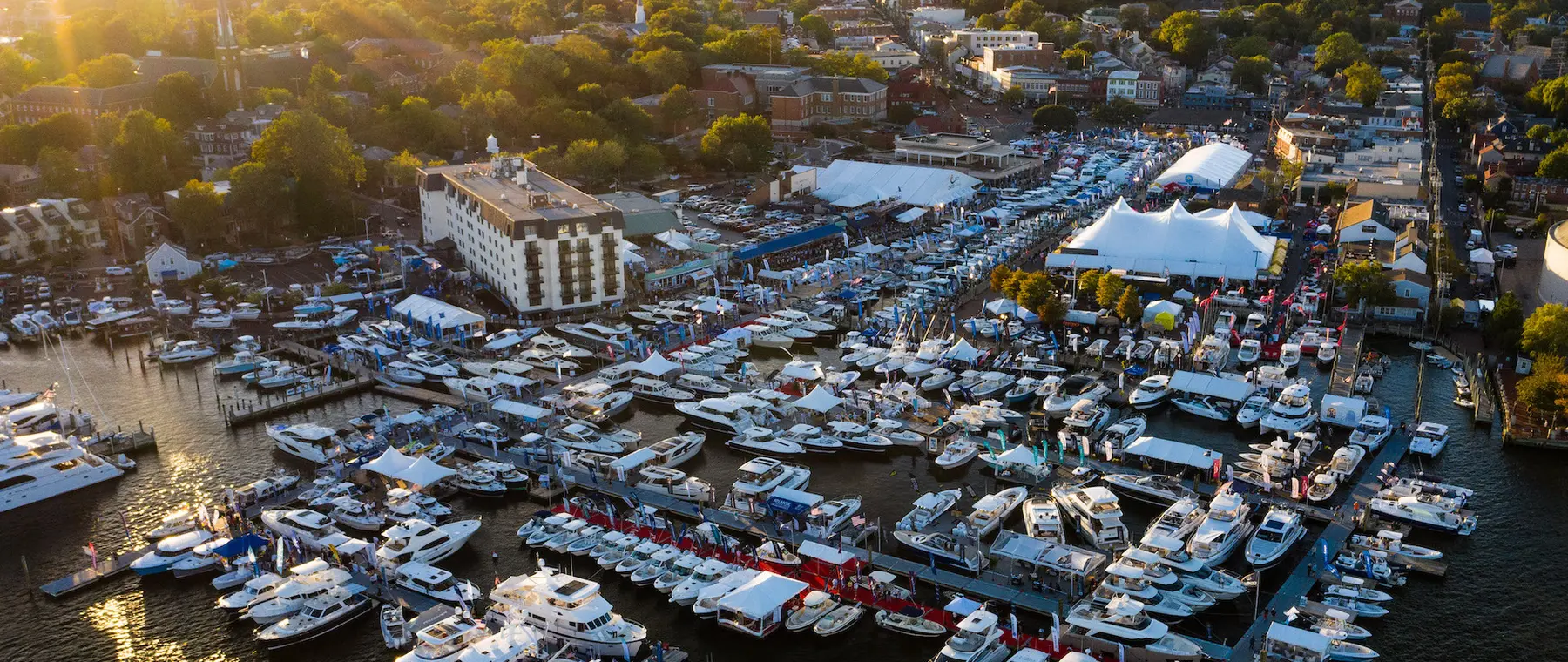 Official exhibitor press photograph — Annapolis Powerboat Show Opens with New City Dock Access Rules