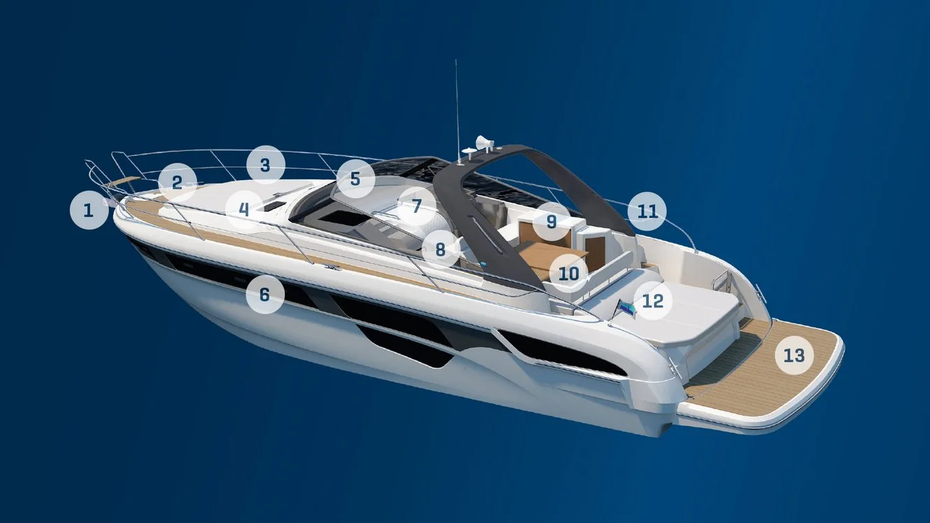 Official BAVARIA S45 model image from Bavaria Yachts.