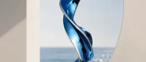 Official Monaco Yacht Show image of the Blue Wake Awards trophy.