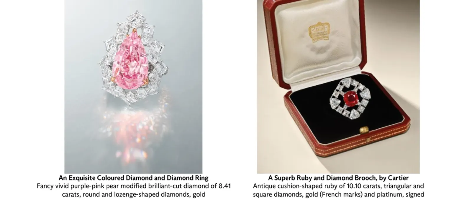 Christie’s Hong Kong Jewels Sale Pairs an 8.41-Carat Pink Diamond With a Cartier Ruby