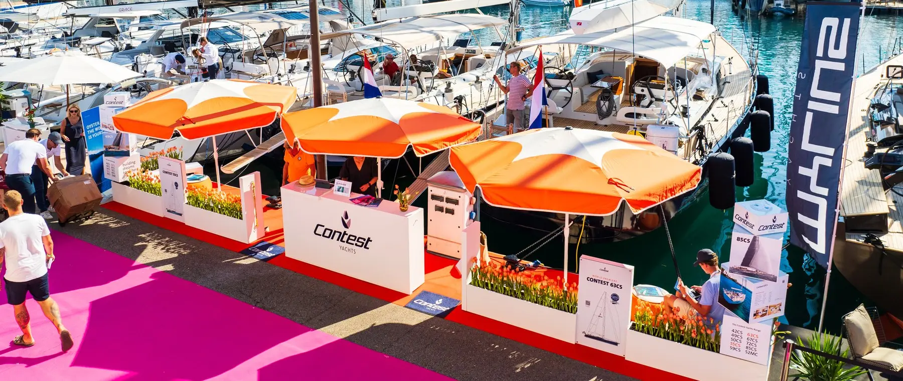 Official source image — Contest Pairs 50CS and 63CS at Cannes for Sub-20m Bluewater Buyers