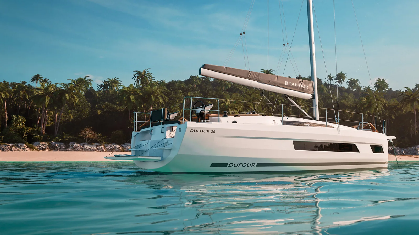 Official Dufour 39 model image from Dufour Yachts.