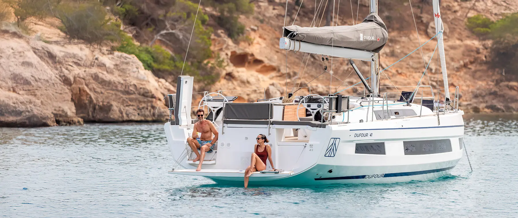 Official Dufour 41 model image from Dufour Yachts.