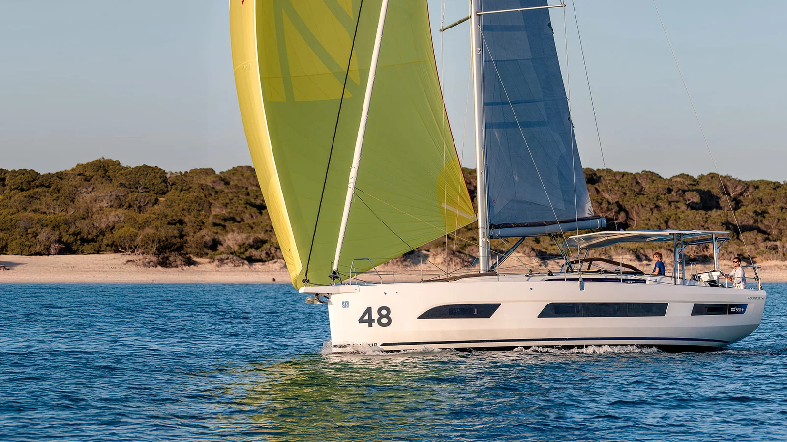 Official Dufour 48 model image from Dufour Yachts.