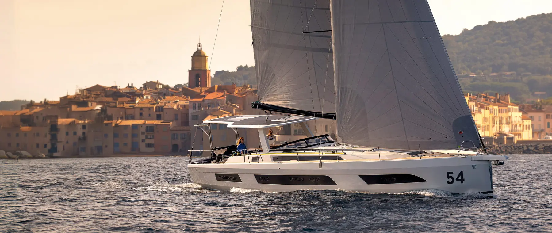Official Dufour 54 model image from Dufour Yachts.