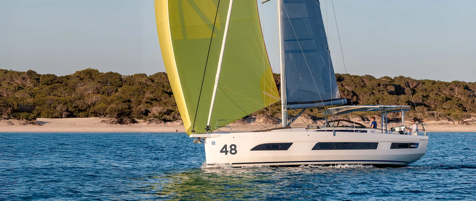 Official Dufour 48 model image from Dufour Yachts.