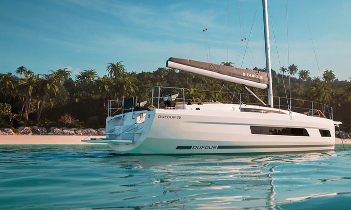 Official Dufour 39 model image from Dufour Yachts.