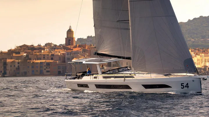 Official Dufour 54 model image from Dufour Yachts.
