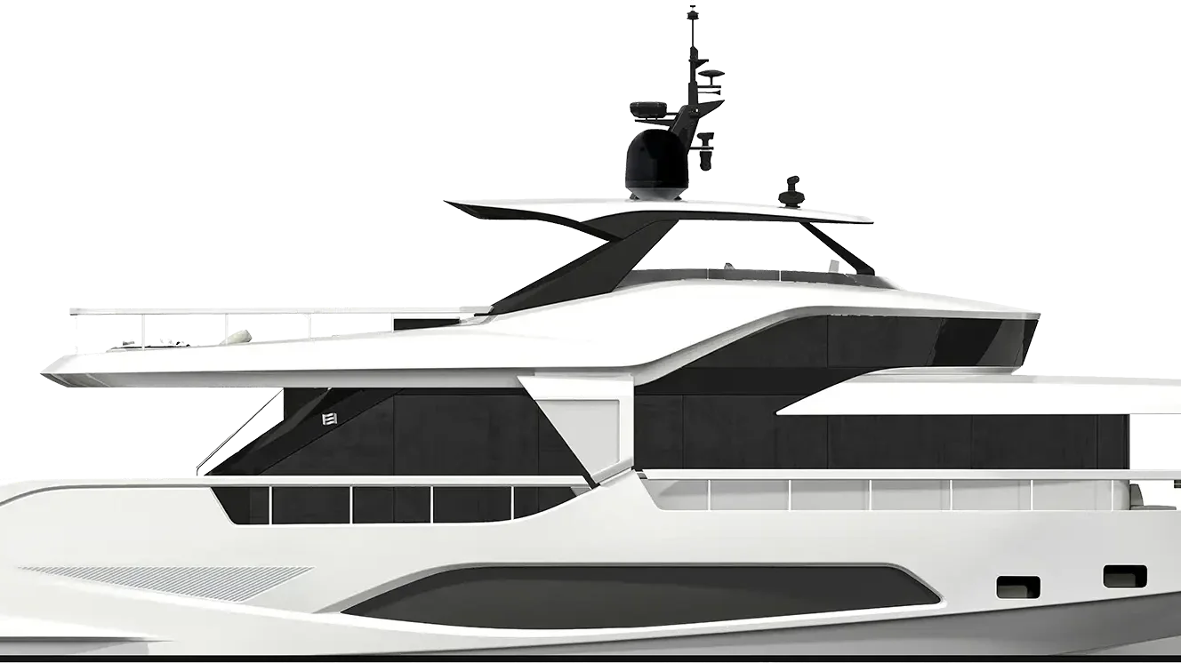 Official Ferretti Yachts INFYNITO 80 model image from Ferretti Yachts.
