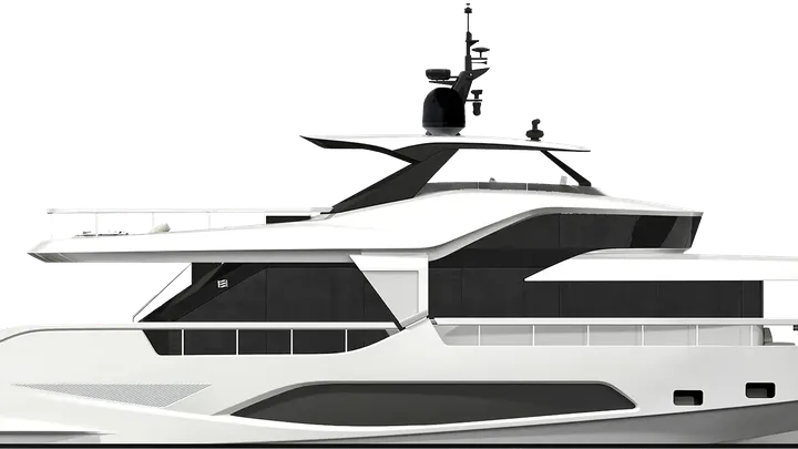 Official Ferretti Yachts INFYNITO 80 model image from Ferretti Yachts.