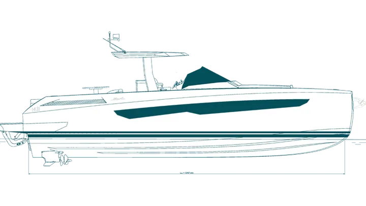 Official Fiart Seawalker 43 model image from Fiart Mare.