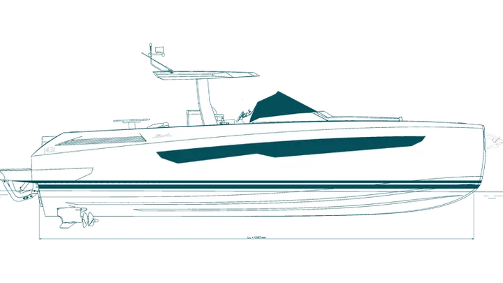 Official Fiart Seawalker 43 model image from Fiart Mare.