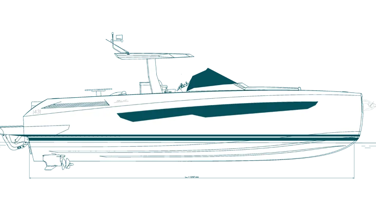 Official Fiart Seawalker 43 model image from Fiart Mare.