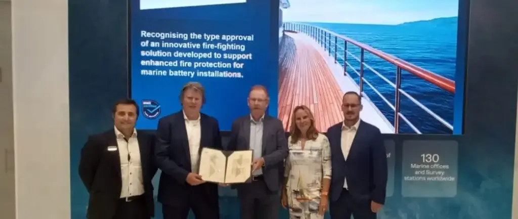 Official FIFI4MARINE image from the RINA Type Approval presentation at SMM Hamburg 2026.