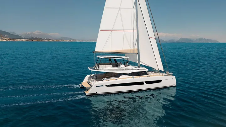 Official Fountaine Pajot FP55 model image from Fountaine Pajot.