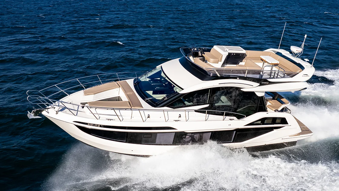 Official Galeon 480 FLY model image from Galeon Yachts.