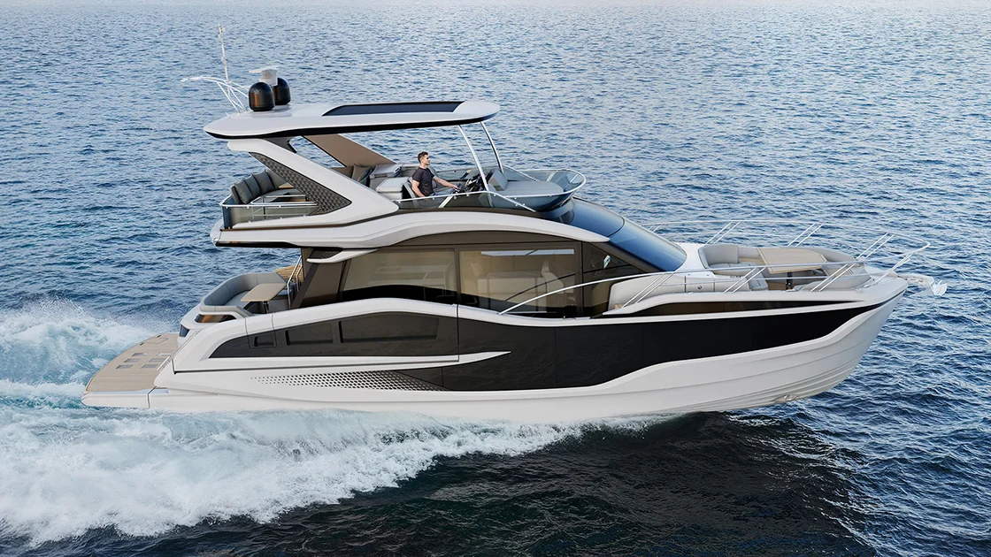 Official Galeon 520 FLY model image from Galeon Yachts.