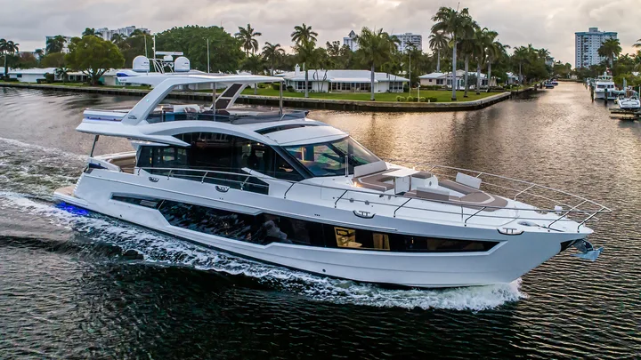 Official Galeon 680 FLY model image from Galeon Yachts.