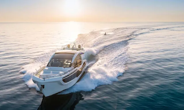 Galeon 570 SKY Adds Hidden Flybridge and Beach Mode