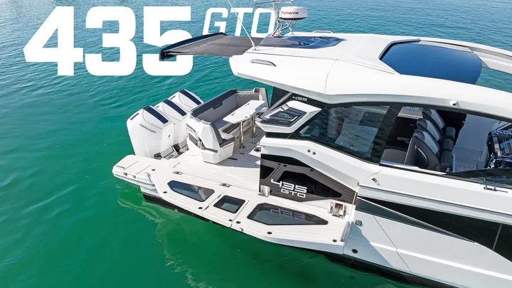 Official Galeon 435 GTO model image from Galeon Yachts.