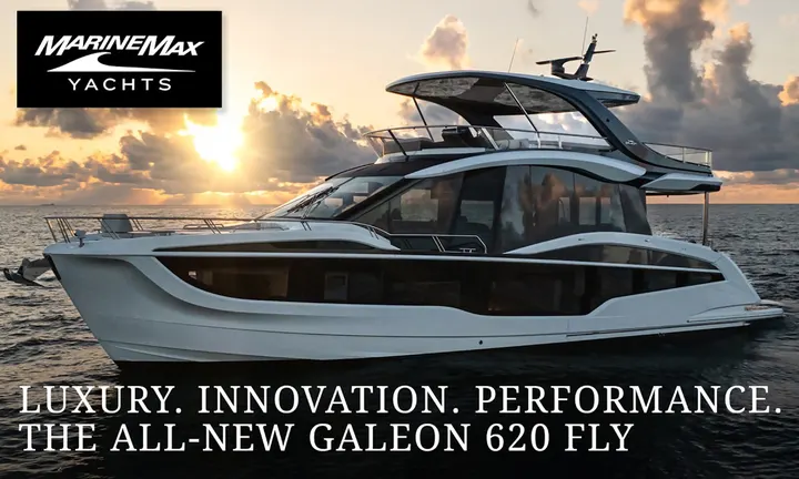 Official Galeon 620 FLY model image from Galeon Yachts.
