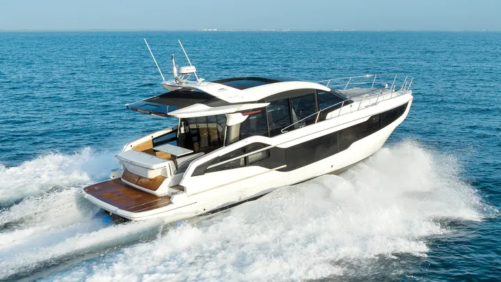 Official Galeon 450 HTC model image from Galeon Yachts.