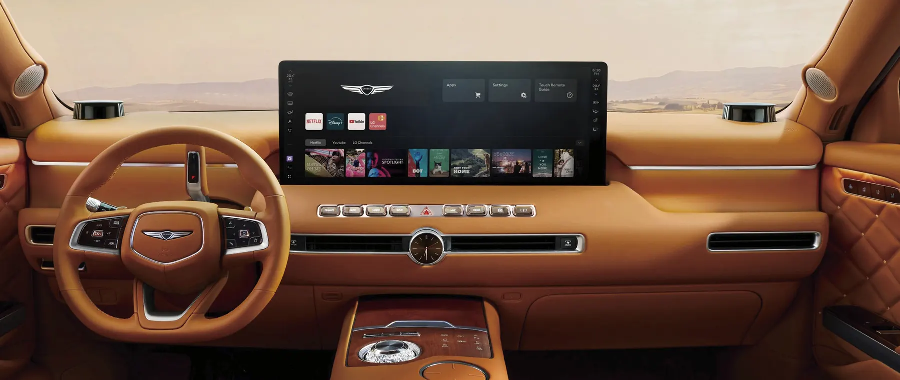 Genesis Turns the GV90 Cabin Into a Pop-Up Home Theater
