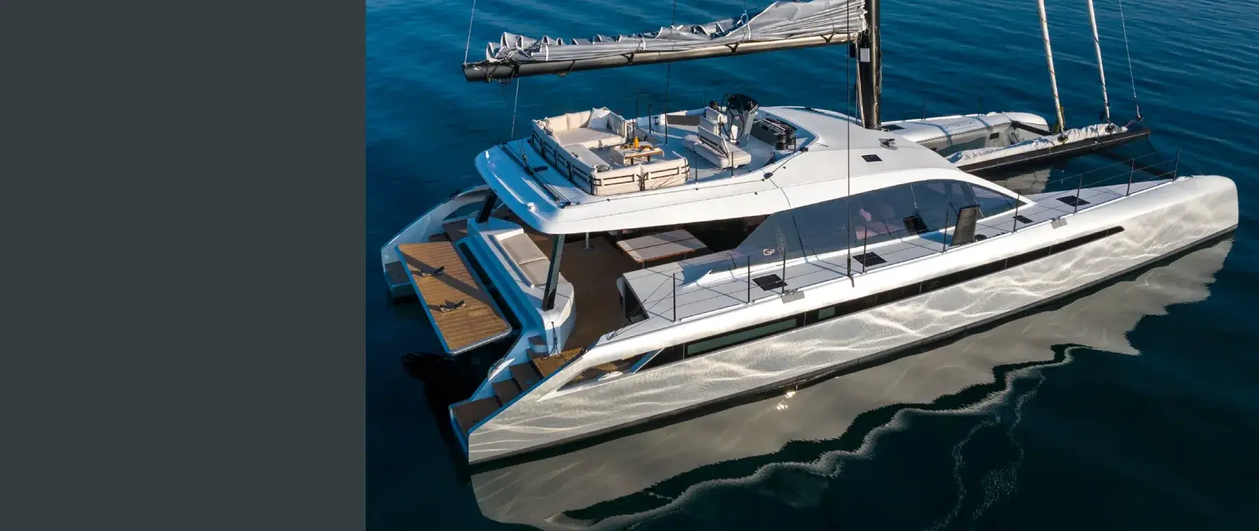 Official source image — 21.95m Gunboat 72 Flybridge Leads Builder's Cannes Water Display