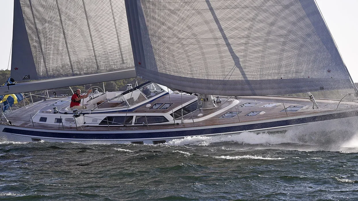 Official Hallberg-Rassy 64 model image from Hallberg-Rassy.