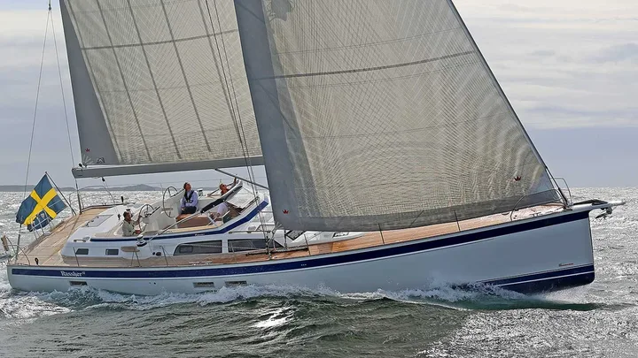 Official Hallberg-Rassy 57 model image from Hallberg-Rassy.