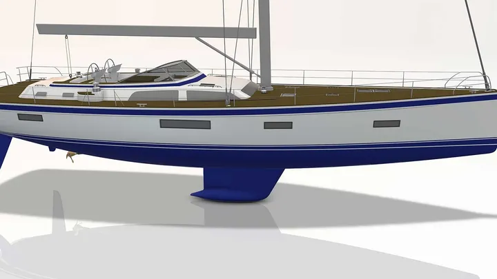 Official Hallberg-Rassy 69 model image from Hallberg-Rassy.