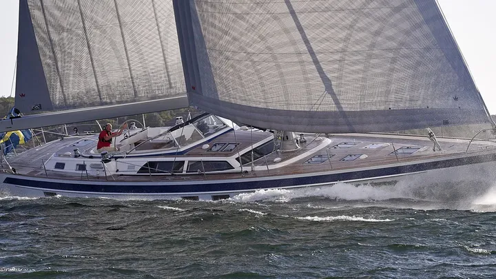 Official Hallberg-Rassy 64 model image from Hallberg-Rassy.