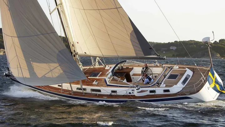 Official Hallberg-Rassy 54 model image from Hallberg-Rassy.