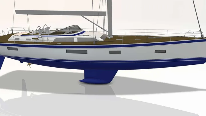 Official Hallberg-Rassy 69 model image from Hallberg-Rassy.