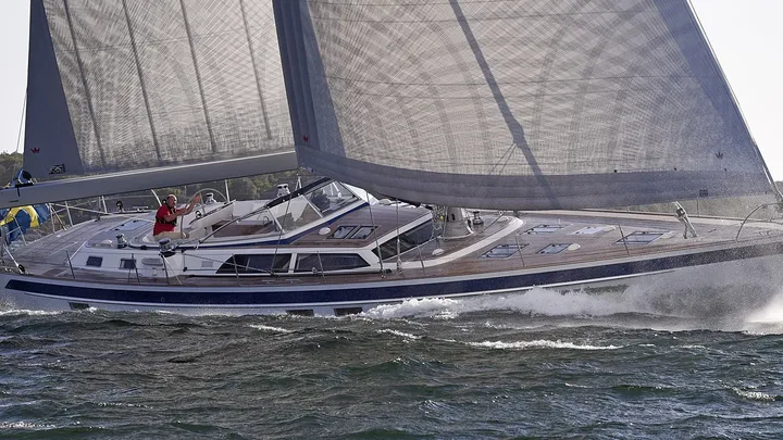 Official Hallberg-Rassy 64 model image from Hallberg-Rassy.