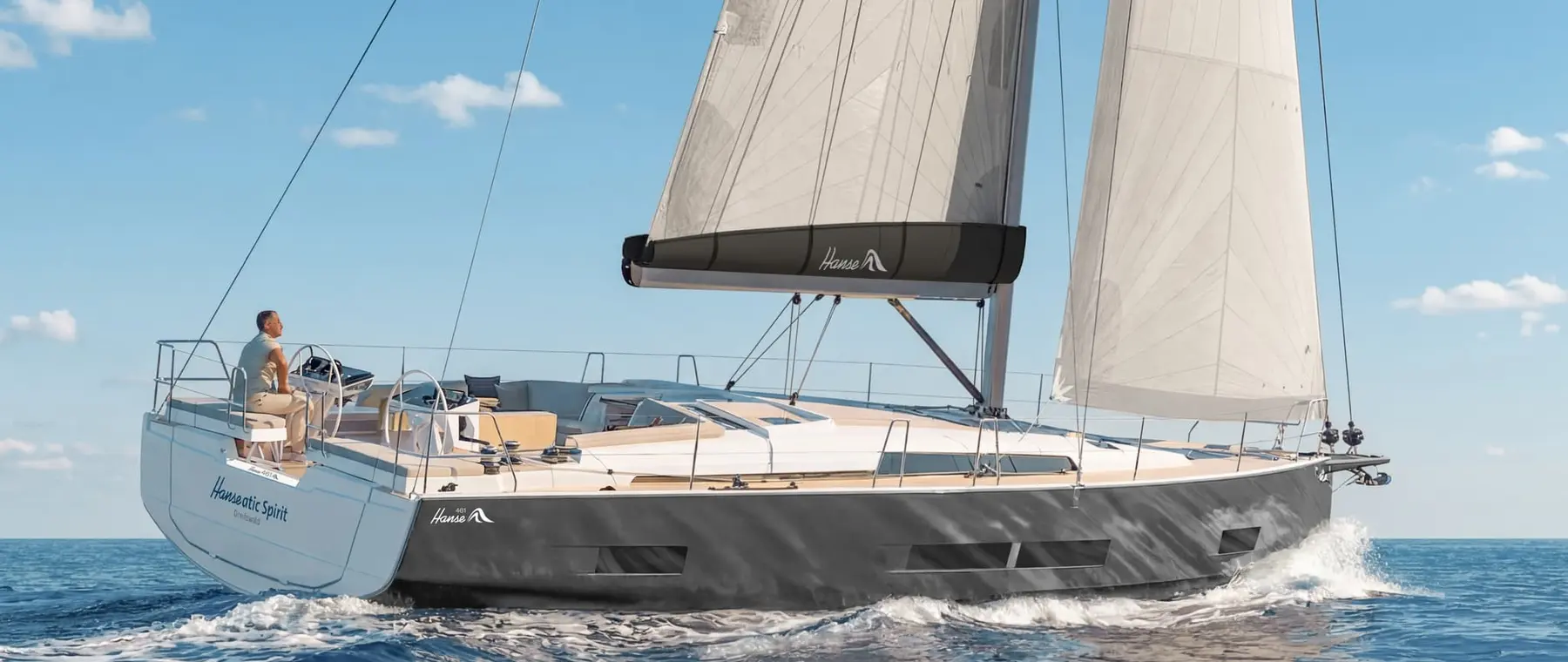 Official Hanse 461 model image from Hanse Yachts.