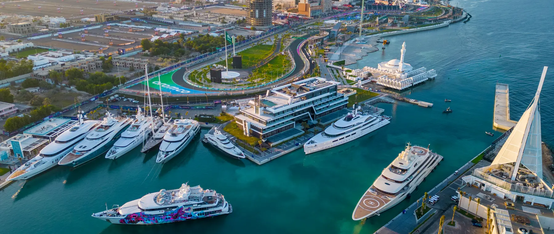 Jeddah Yacht Club & Marina — official marina aerial