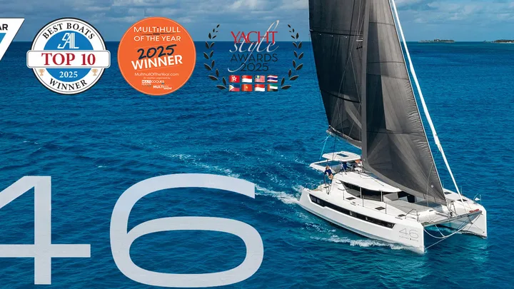 Official Leopard 46 model image from Leopard Catamarans.