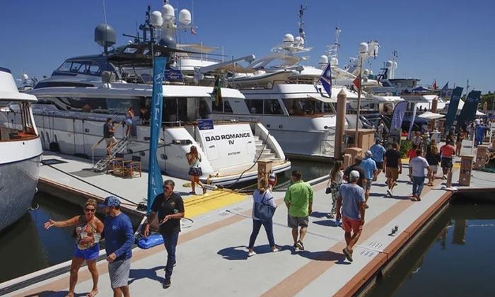Official image from Palm Beach International Boat Show official 2027 organiser artwork.