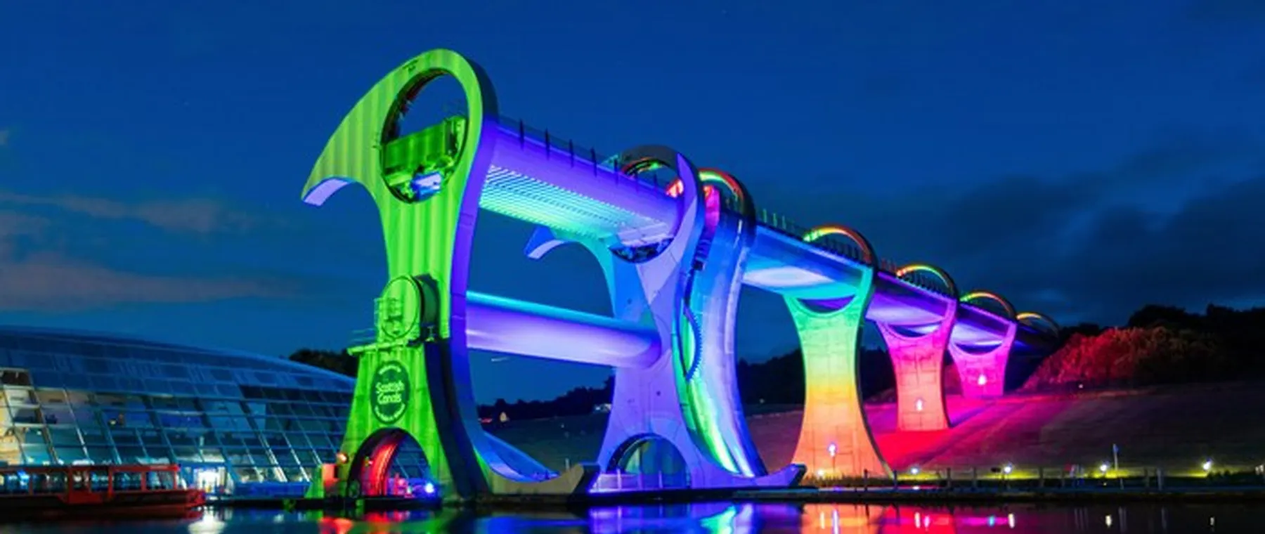 Falkirk Wheel’s Illumin8 Turned a Canal Landmark into an After-Dark Experience