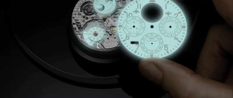 IWC's Ceralume Big Pilot Changes from White Ceramic to Blue After Dark
