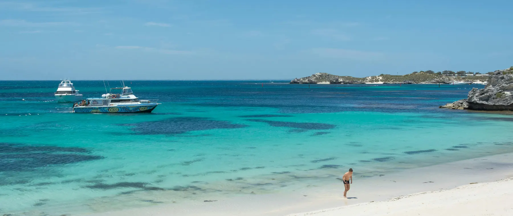 Rottnest Island by Luxury Yacht: Private Moorings, Bays and Quokka Country